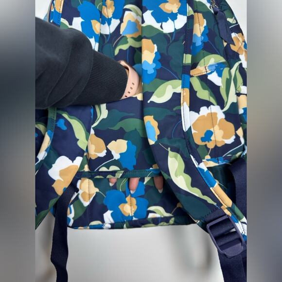 Vera Bradley Campus Backpack In Immersed Blooms Performance Twill Blue Green NWT - Picture 6 of 12